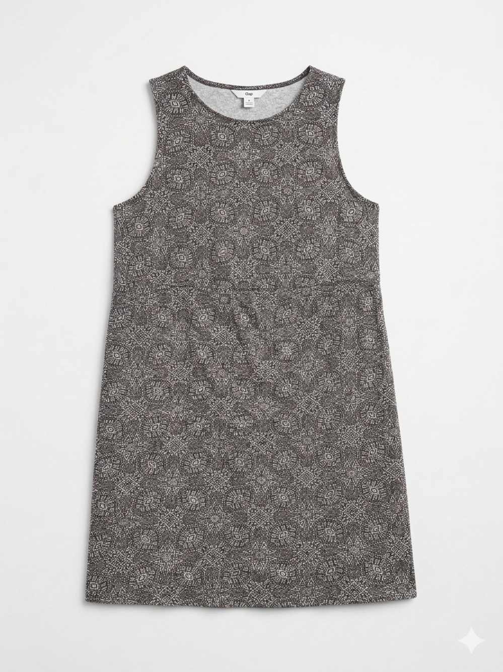J. Jill Printed Sleeveless Cotton Mini Dress, A-Line, Espresso